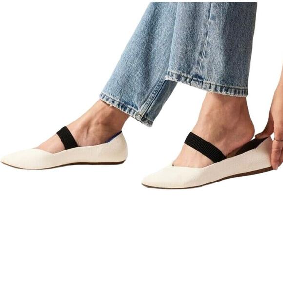 Rothy's The‎ Point Mary Jane Love Bird White Women’s Size 9 - Picture 1 of 8